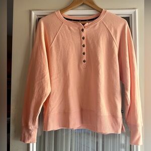 GAP Coral Henley Knit Pullover